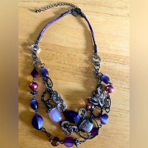 Lia Sophia Purple Layered Necklace